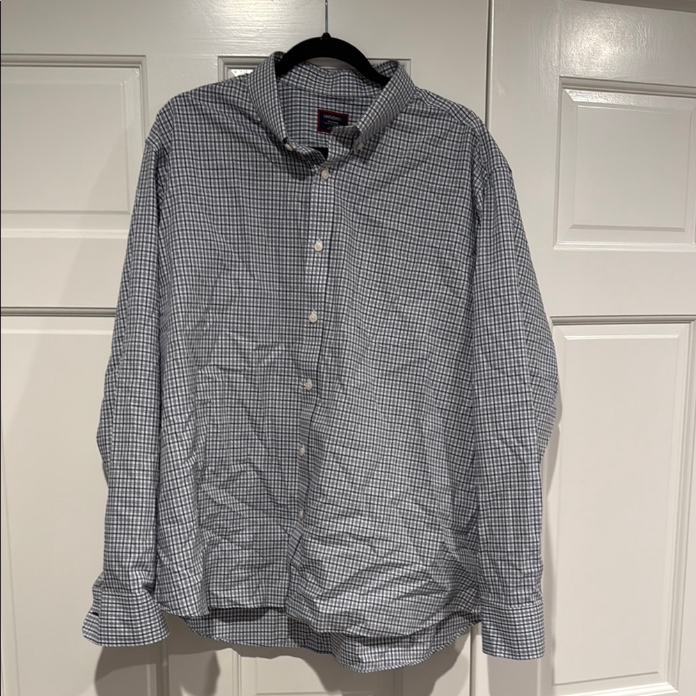 Untuckit Men's Blue XXL Checkered Shirt